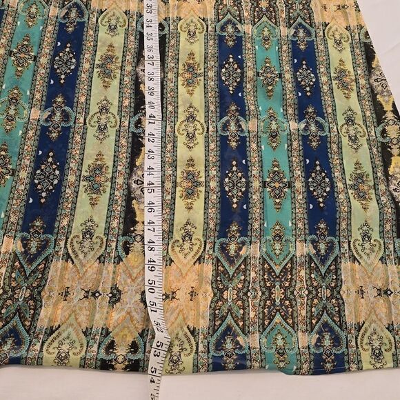 Anthropologie Petticoat Alley Womens Size M Print Dress Bohemian Sheer Peasant - Picture 5 of 7